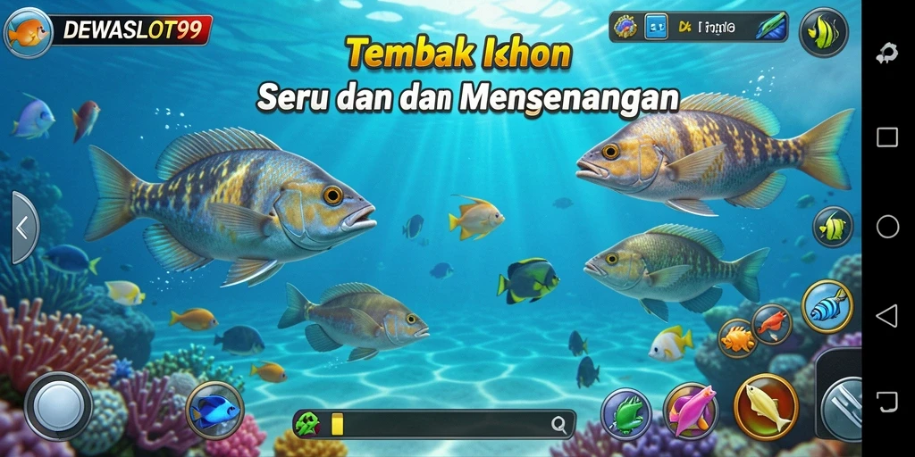 Gameplay mendebarkan DEWASLOT99 saat memburu ikan.