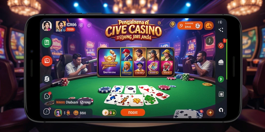Tampilan gameplay seru IDX66 dalam pengalaman Live Casino yang realistis.