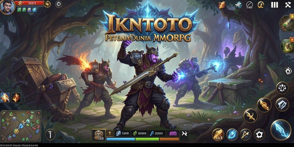 Screenshot gameplay IKNTOTO yang menampilkan pertempuran epik di dunia MMORPG.