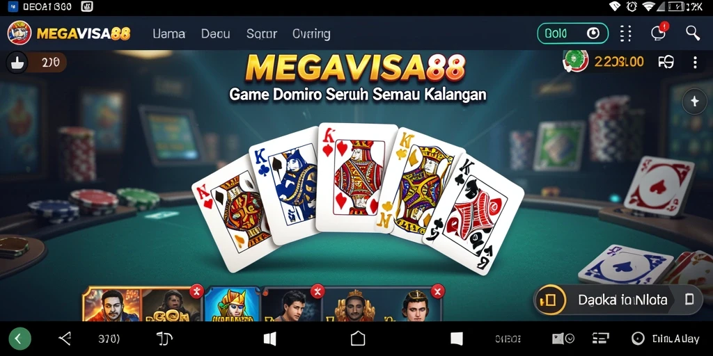 Tampilan menarik gameplay MEGAVISA88 saat bermain Domino.
