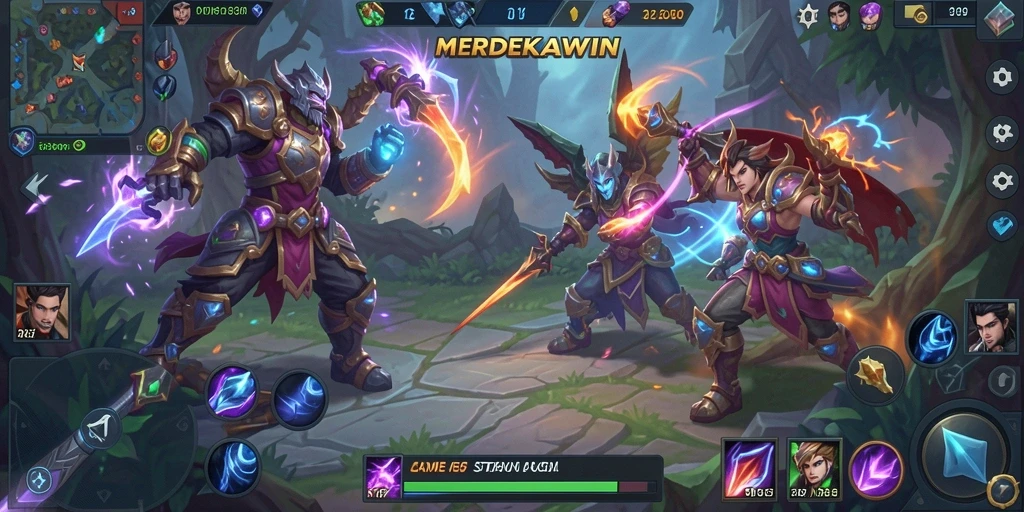 Tampilan gameplay seru di MERDEKAWIN dengan aksi karakter yang dinamis.
