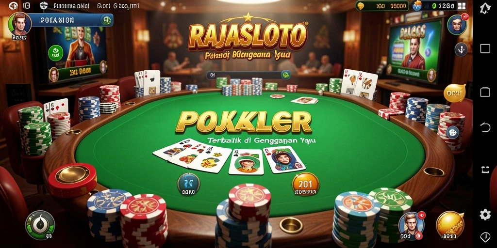 Screenshot RAJASLOTO menampilkan gameplay Poker yang menyenangkan dan interaktif.