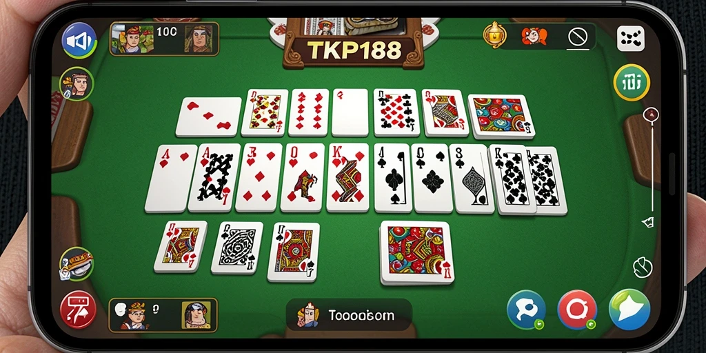 Tampilan gameplay menarik dari TKP188 dengan suasana permainan Domino.