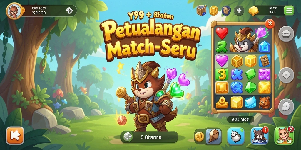 Screenshot menampilkan gameplay Y89 yang seru dan penuh warna.